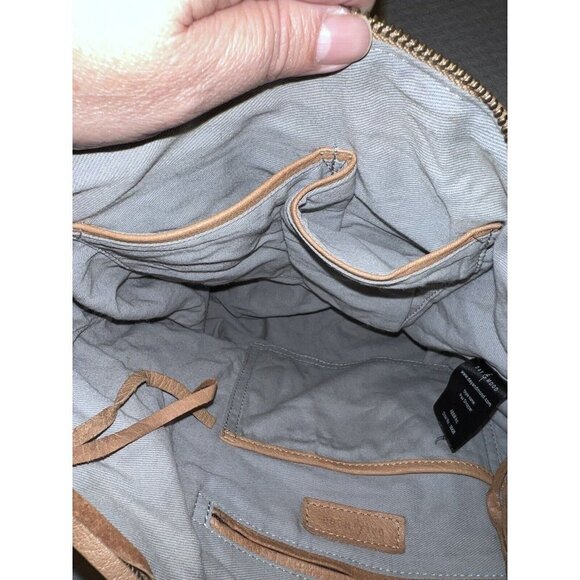 DAY & MOOD Flame Camel Leather Tote Bag Purse Pax Shopper 600026601 - Picture 10 of 12